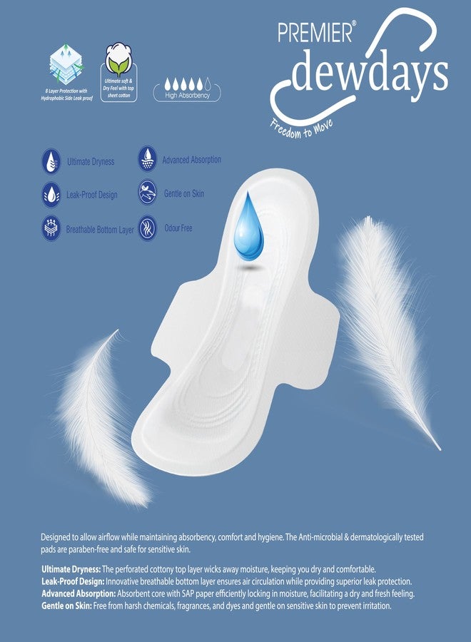 Premier Dewdays IVY Sanitary Pads for Women XL (6 Pads) | Ultra Hygiene & Comfort, Heavy Leak Protection, Disposable Wrap, Superior Absorption, Soft & Gentle Pads - Pack of 1 - Image 3